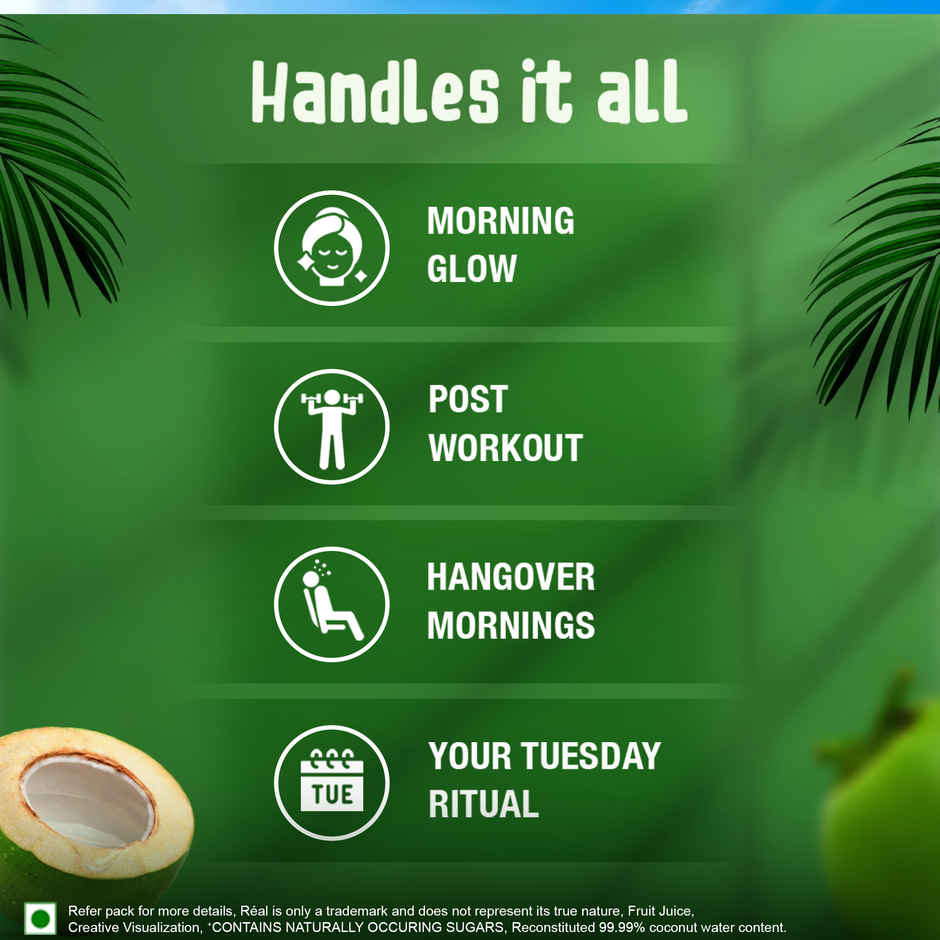 Real Activ Coconut Water | Refreshing Hydration with No Added Sugars