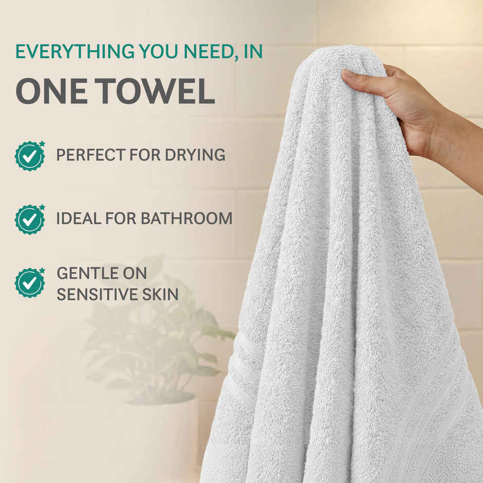 Mytrident Comfort Living Gym Cotton Hand Towel | Ice Grey