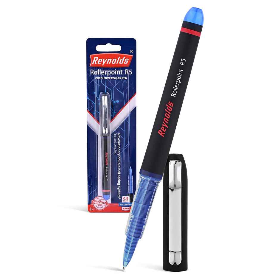 Reynolds R5 Roller Ball Pen For Professional (1 Blue Pen)