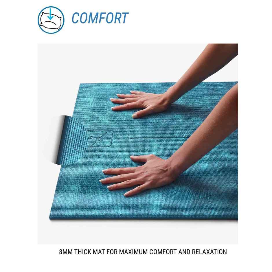 Decathlon Kimjaly Anti|Slip Foam Yoga Mat | Blue | 8 mm