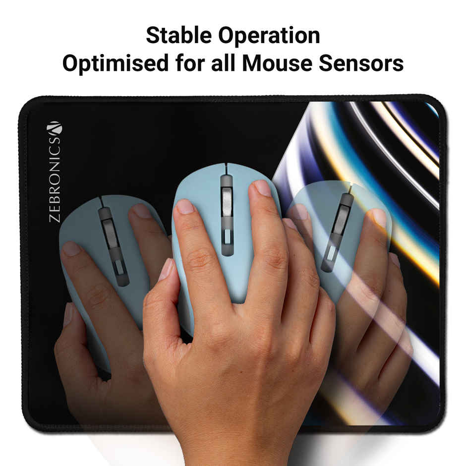 Zebroincs MSP-X2 Mouse Pad, Speed and Precision Operation, Smooth Cloth Surface  - Black