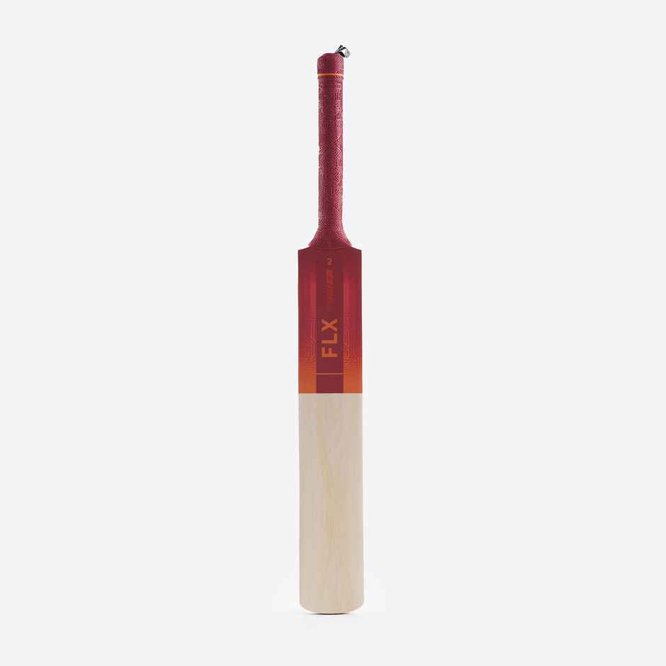 Decathlon FLX Adult Soft & Medium Tennis Ball Cricket Bat | Red | Size 6