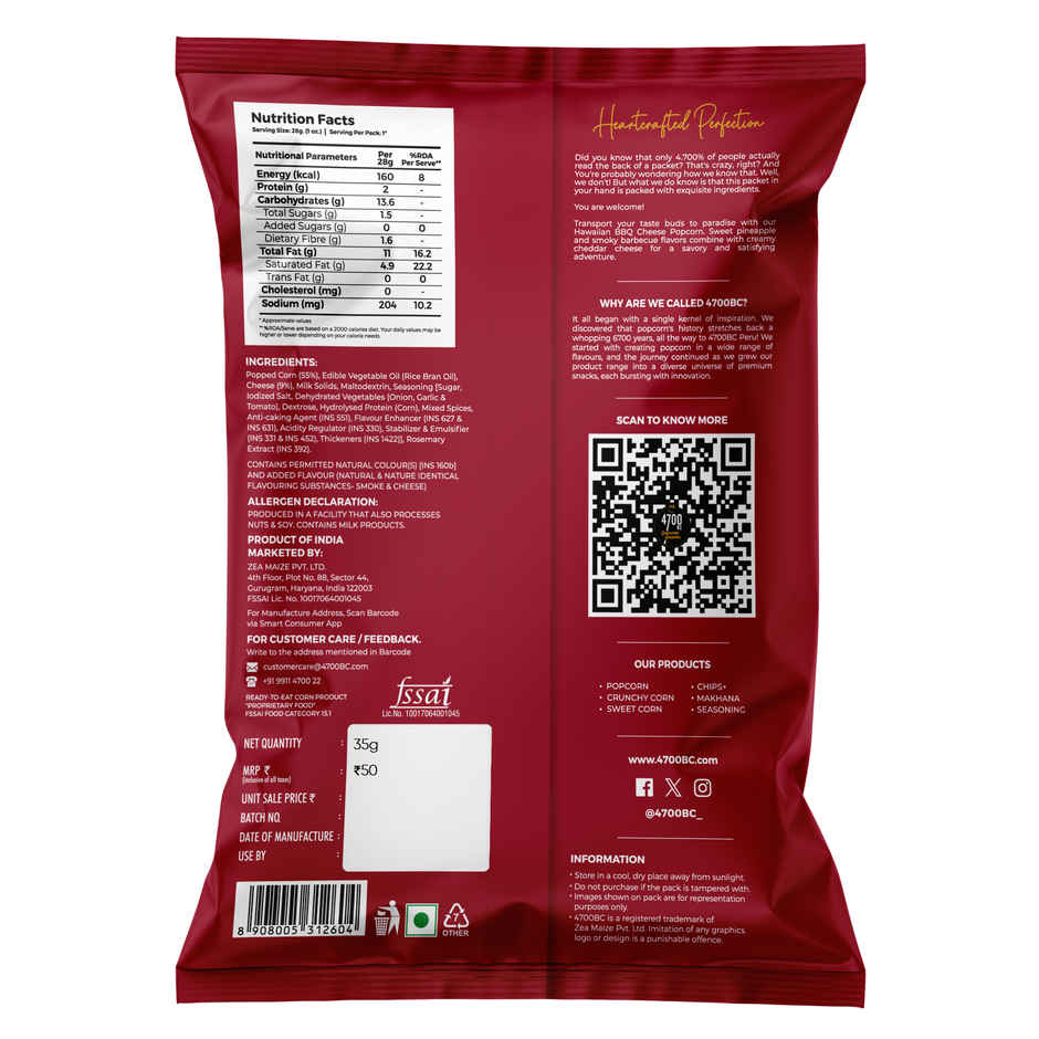 4700BC Hawaiian BBQ Cheese Popcorn