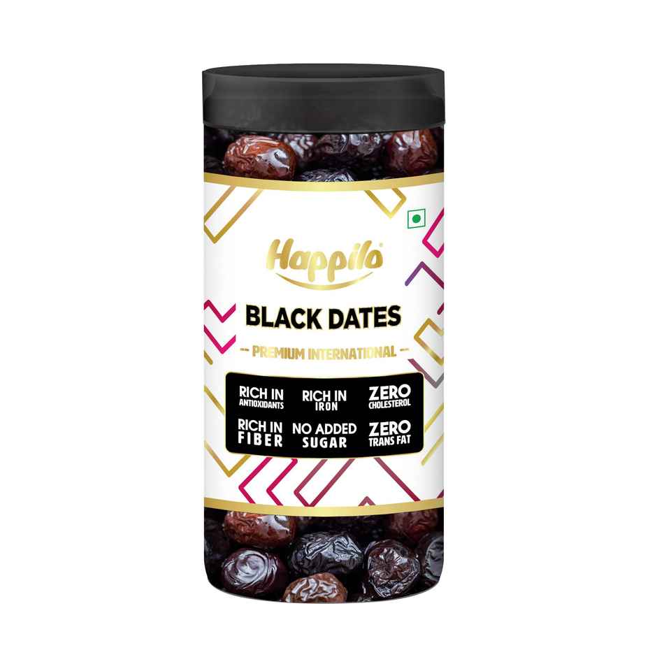 Happilo Black Dates Jar