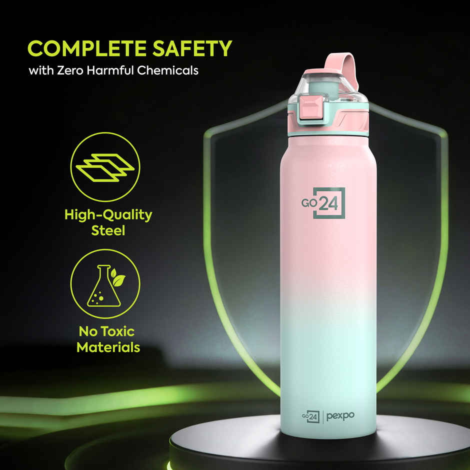Go24 | Pexpo Amaze Hot & Cold Stainless Steel Water Bottle Vacuum Insulated | 940 ml