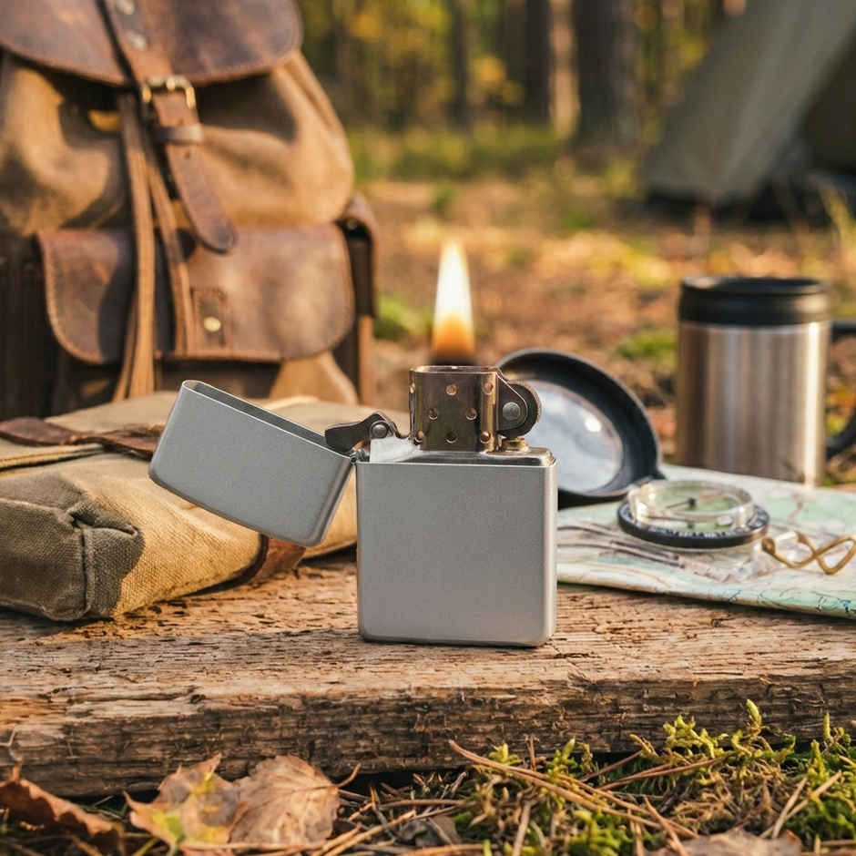 Zippo Armor Brushed Chrome Windproof Pocket Lighter