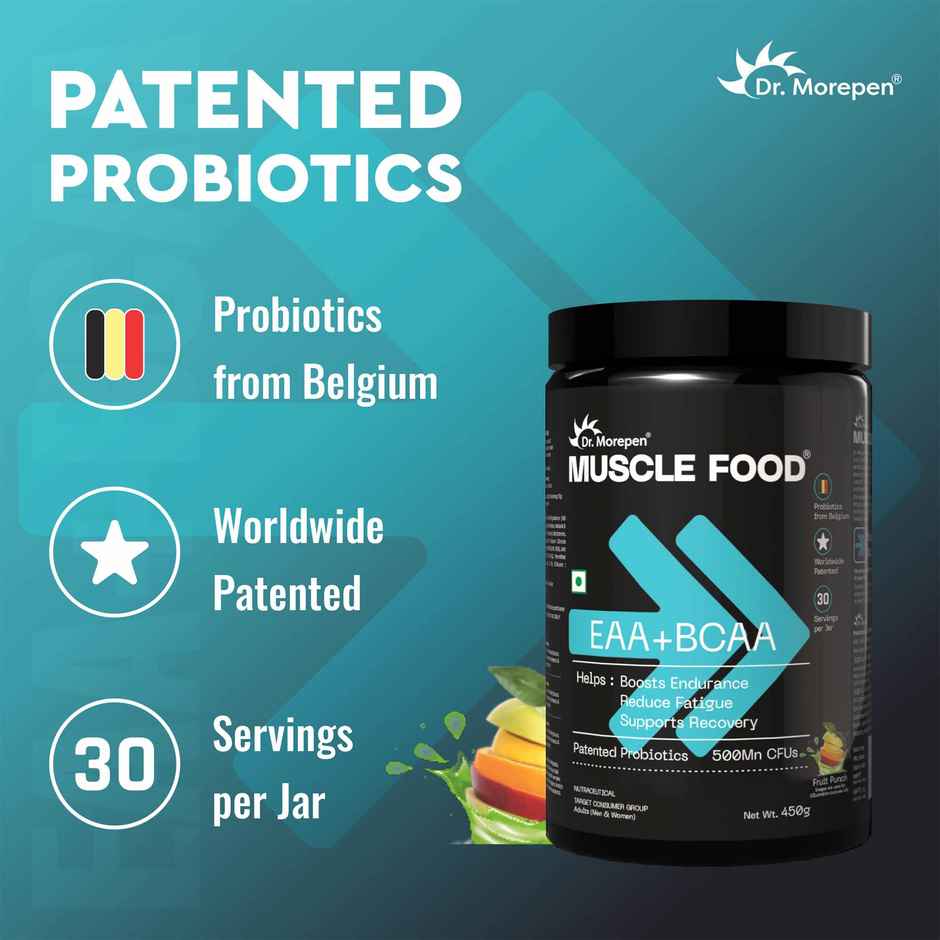 Dr. Morepen EAA + BCAA Helps Muscles Recovery | Fruit Punch