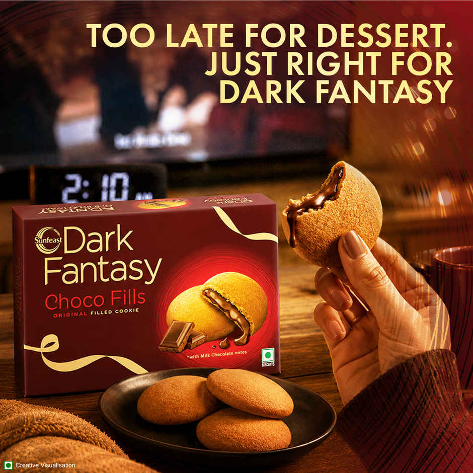 Sunfeast Dark Fantasy Choco Fills, Original Filled Cookies With Choco Creme