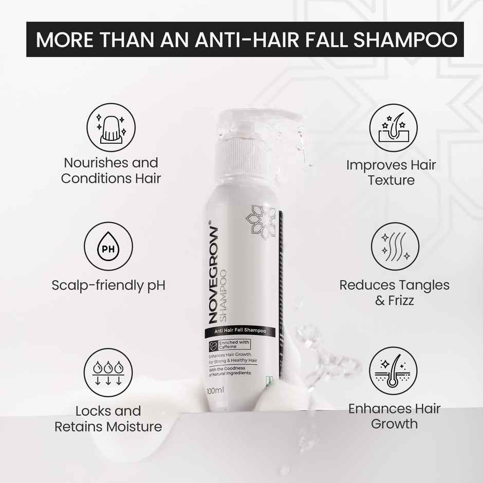 NOVEGROW Anti Hairfall Shampoo With Caffeine and Biotin