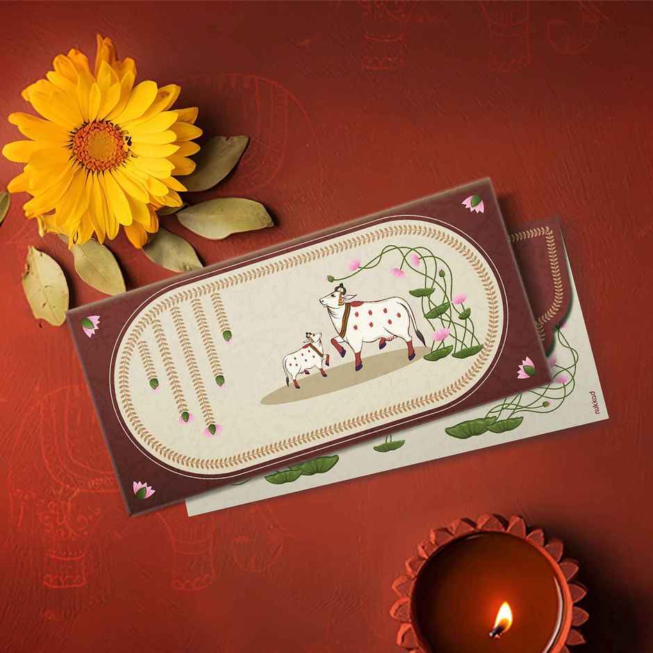 QIPS NUKKAD Premium Printed Shagun Envelope with Foil Printing effects