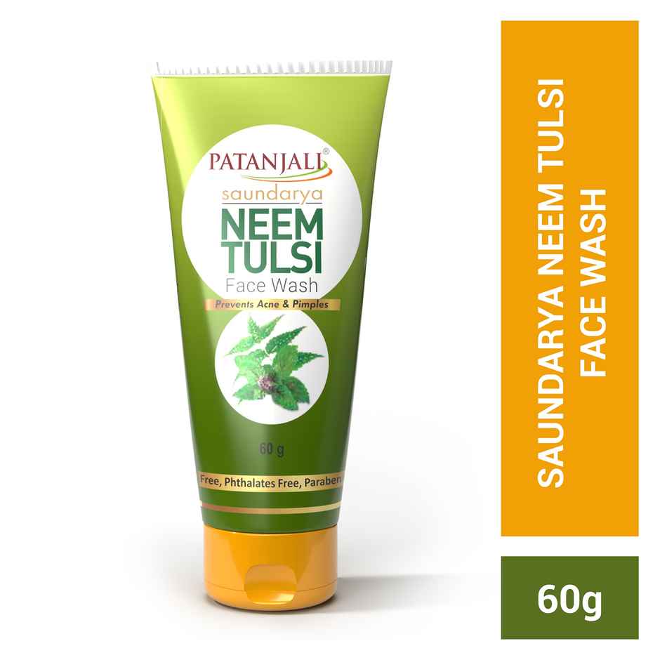 Patanjali Saundarya Neem Tulsi Face Wash- Antibacterial, Acne & Pimple Control