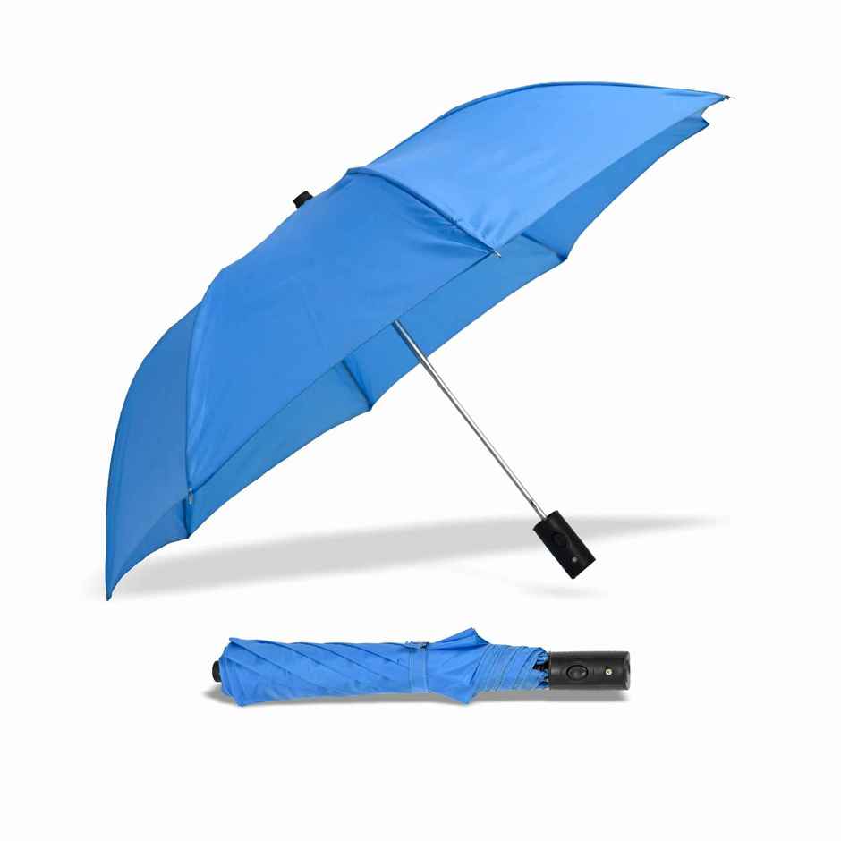 EUME Leatrix Auto-Open Lemon Umbrella | Blue | 21 Inch | 2 Fold