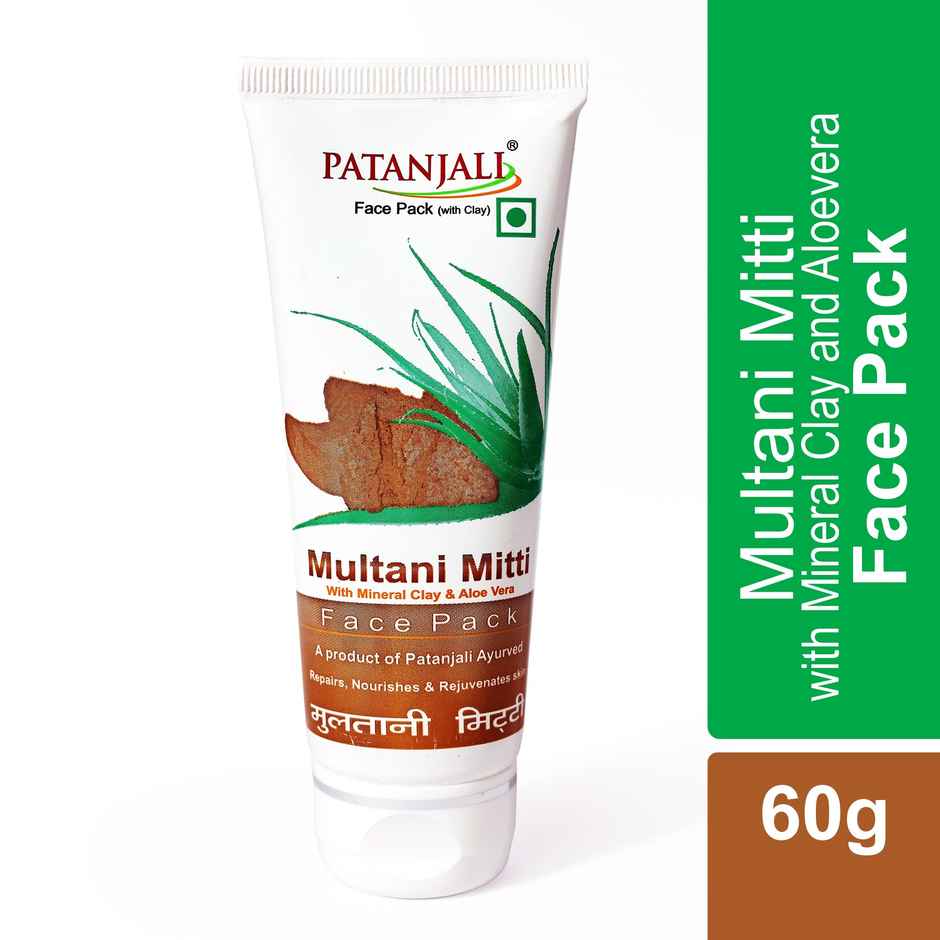 Patanjali Aloevera Multani Mitti Face Pack Mud For Glowing and Soft Skin