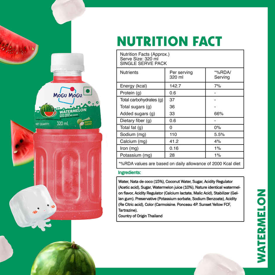 Mogu Mogu Watermelon Juice with Nata de Coco