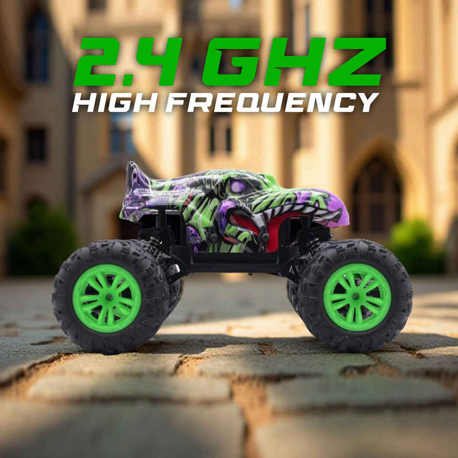 SEEDO Remote Control Car 1:18,2.4 GHz, Type-C Rechargeable,Fast Speed Rock Crawler Truck Dino|Green
