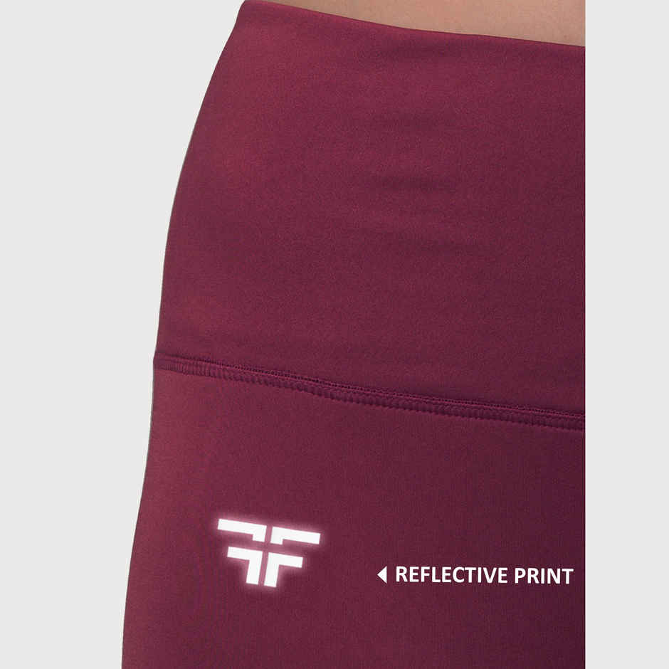 Fflirtygo Women's Capri 4 Way Stretch Slim Fit Leggings Fsc Burgb | S