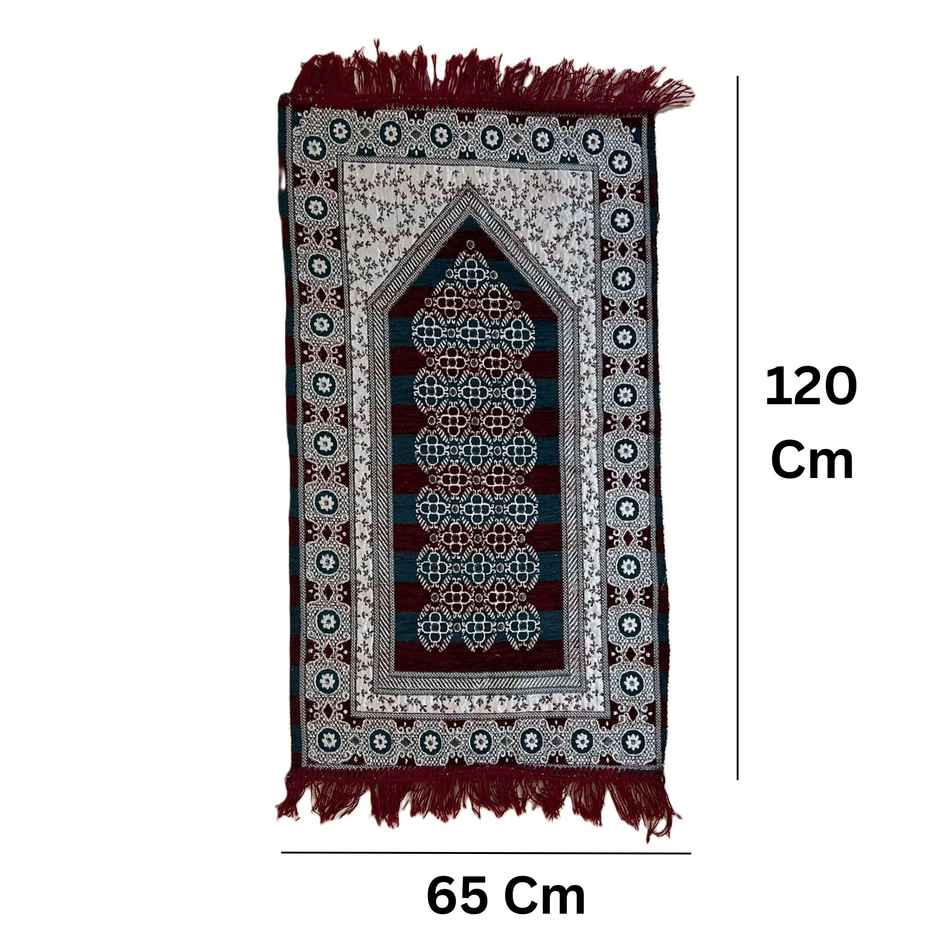 Prayer Worship Mat Maroon and Grey | B-NET