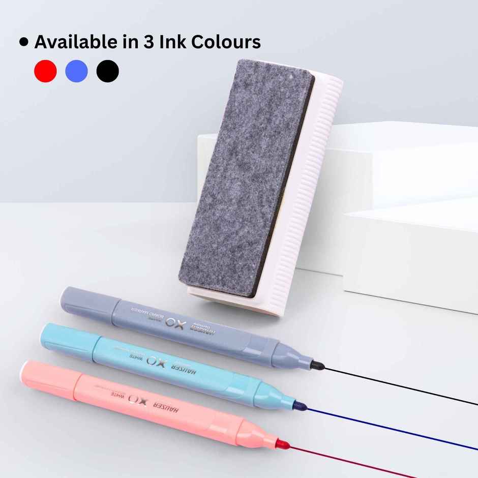 Hauser Xo White Board Marker Duster Set
