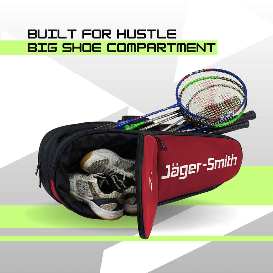 Jager Smith ORCA Badminton Sports Kit Bag | Red & Black