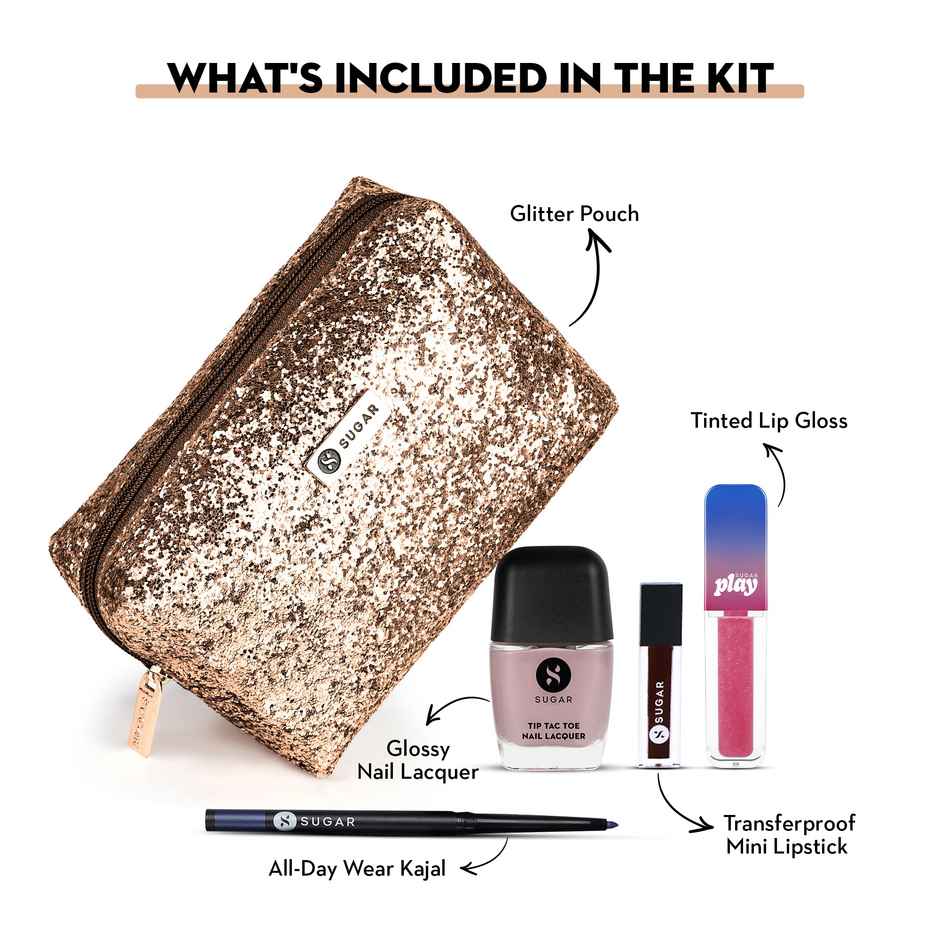 SUGAR Super Shimmer Kit | Rakhi Kit | Pack of 5 Glitter Nail Set