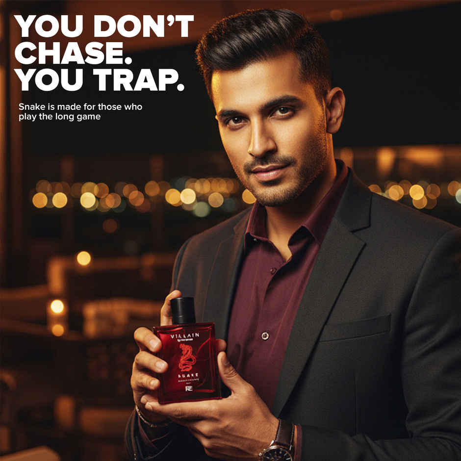 VILLAIN Snake Perfume for Men | Smoky Patchouli EDP | Long Lasting