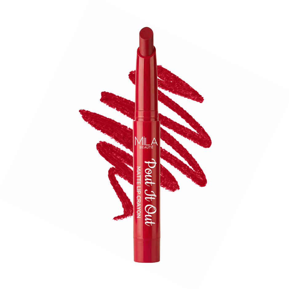 Mila Beaute Pout It Out Lip Crayon Matte Finish Highly Pigmented | 101 Ariel