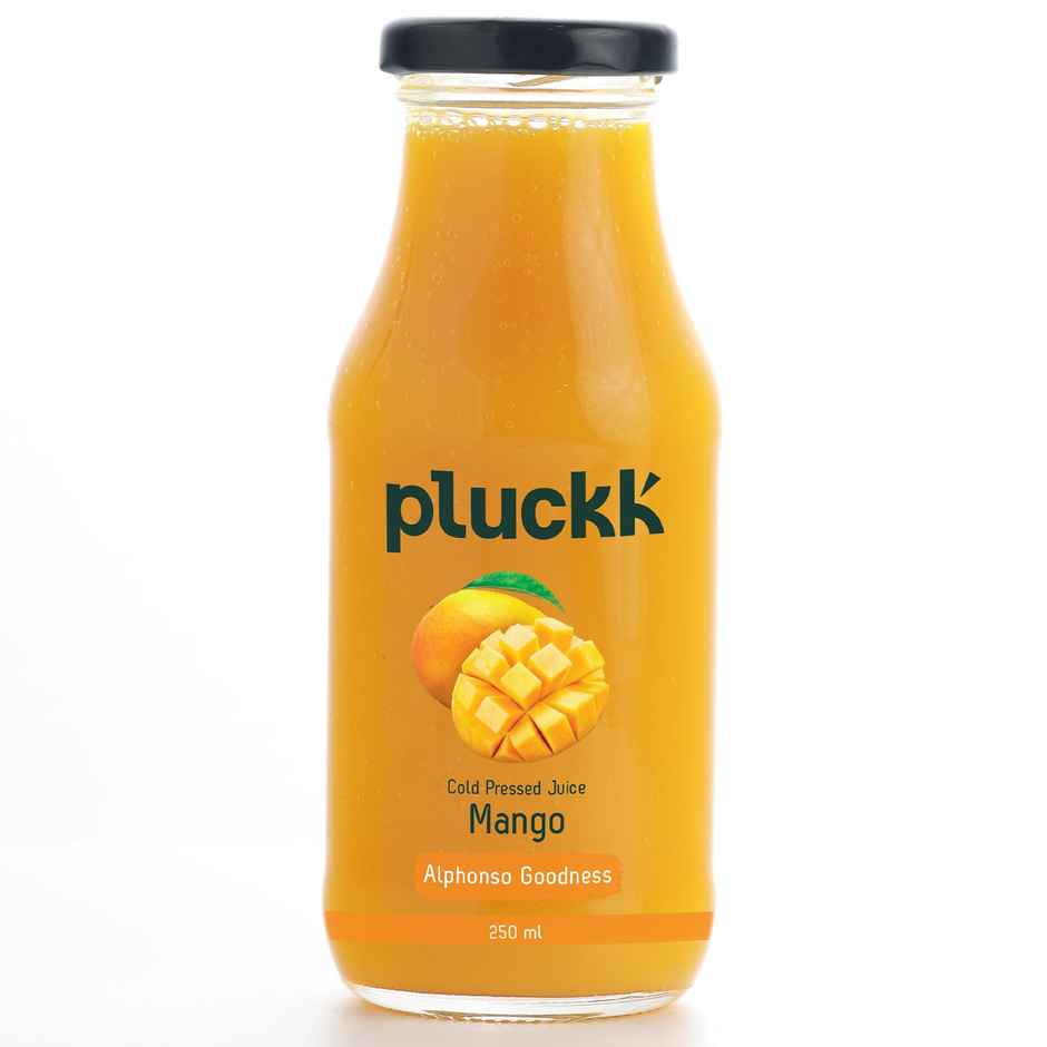 Pluckk Cold Pressed Extracted Mango Juice | No Preservatives | No Added Sugar