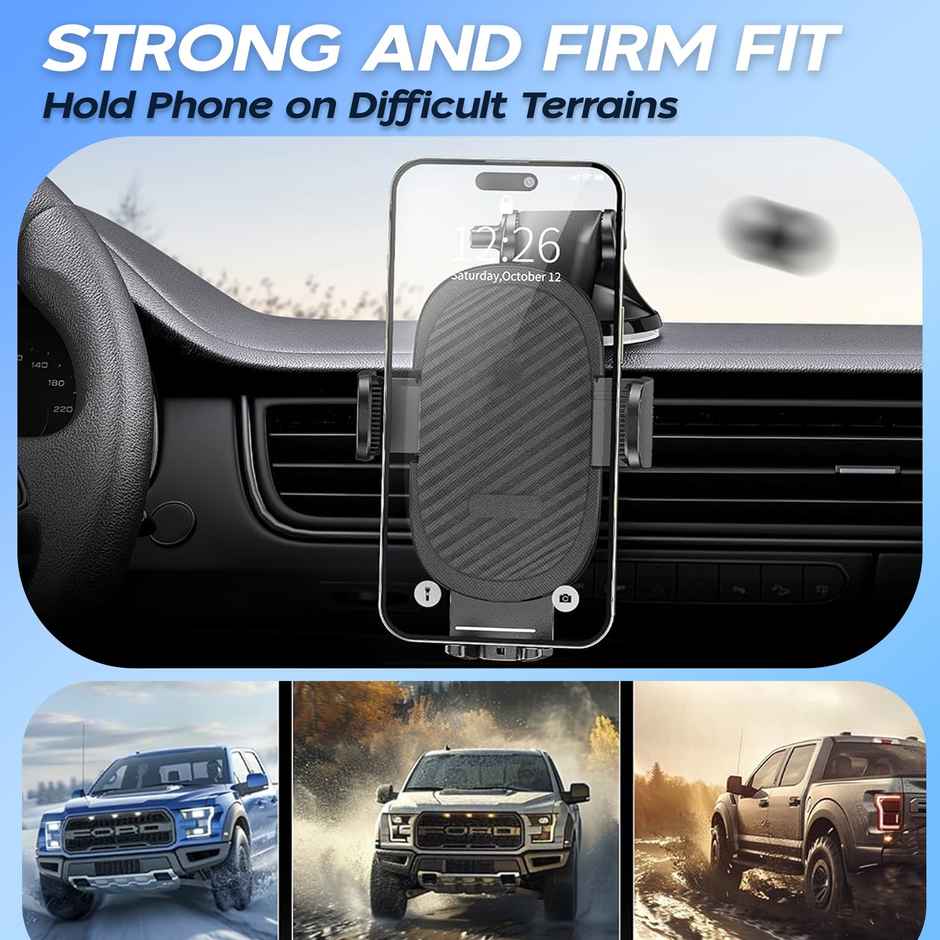Kratos windshield Car Mobile Holder with one click | 360� Rotatable| Multiple View Angles