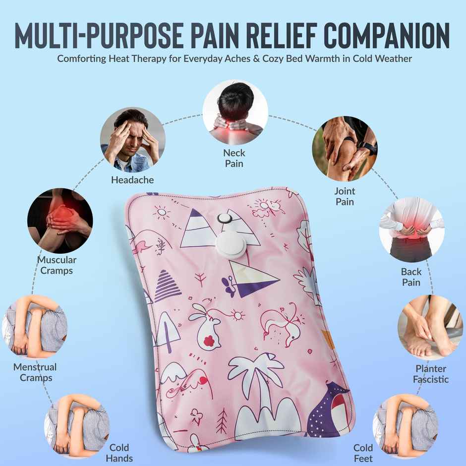 Aroma HGB4 Heating Warm Gel Bag For Backpain, Cramps,Bedwarmers, Joint Pain Relief Design May Vary