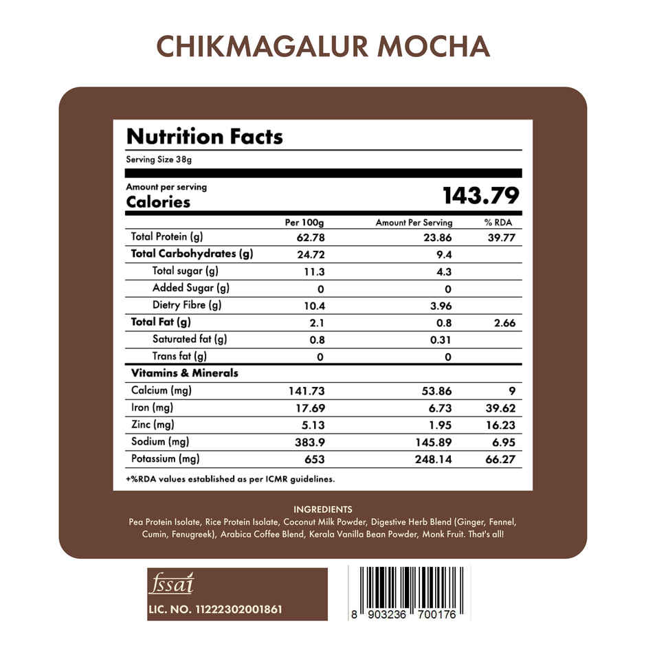 Cosmix No Nonsense Plant Protein Chikmagalur Mocha Sachet