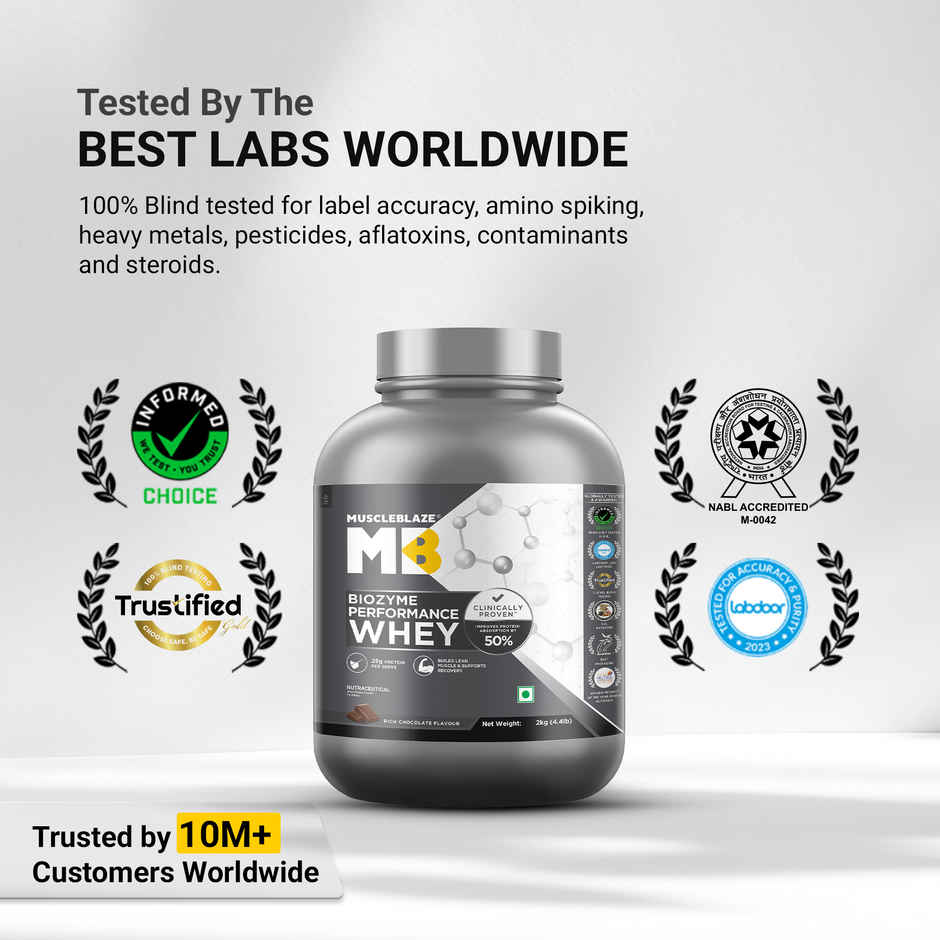 Muscleblaze Biozyme Performance Whey Protein Powder, (Rich Chocolate)