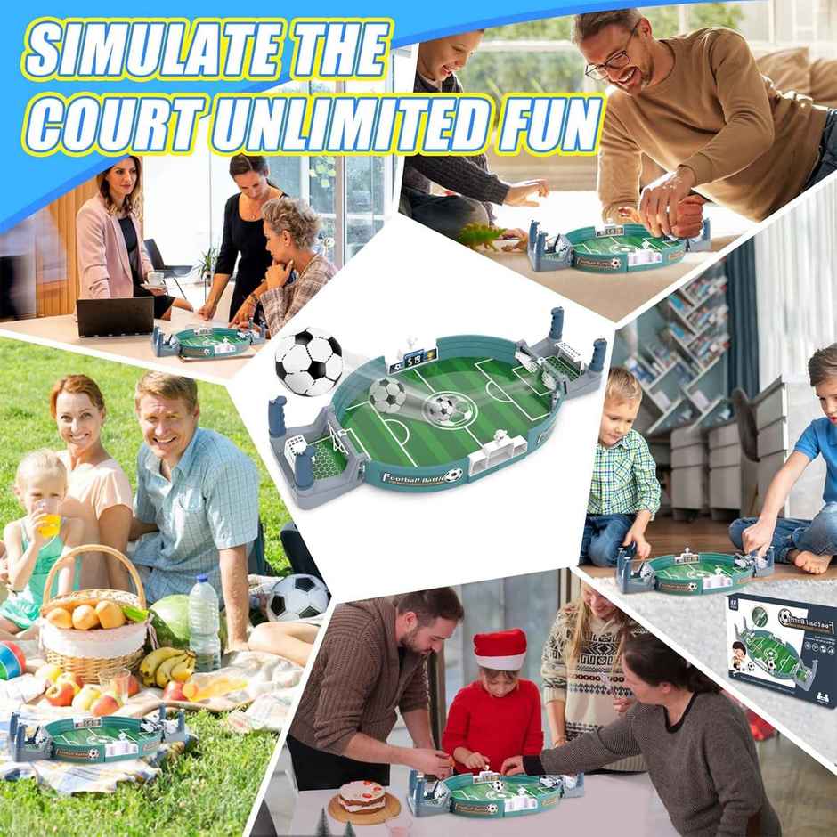 Kidology Mini Football Tabletop Game Set | Soccer Pinball Indoor Board Game For Kids & Adult