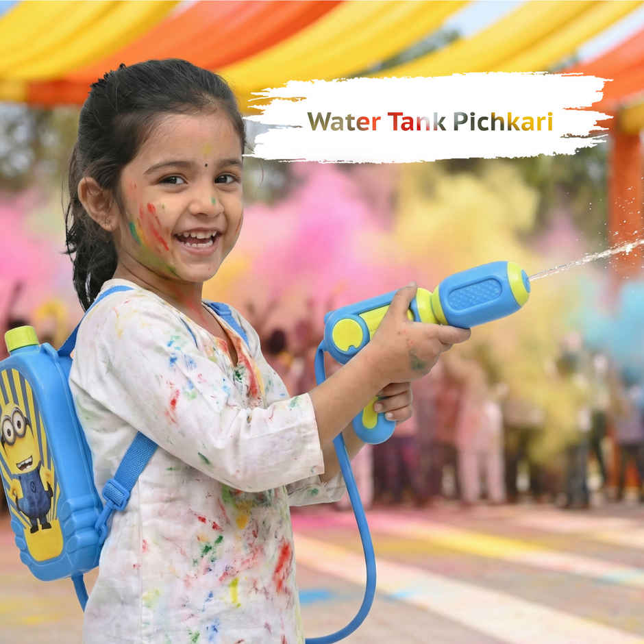 Minions Holi Water Tank Pichkari | 1.5 L | Tomuncle