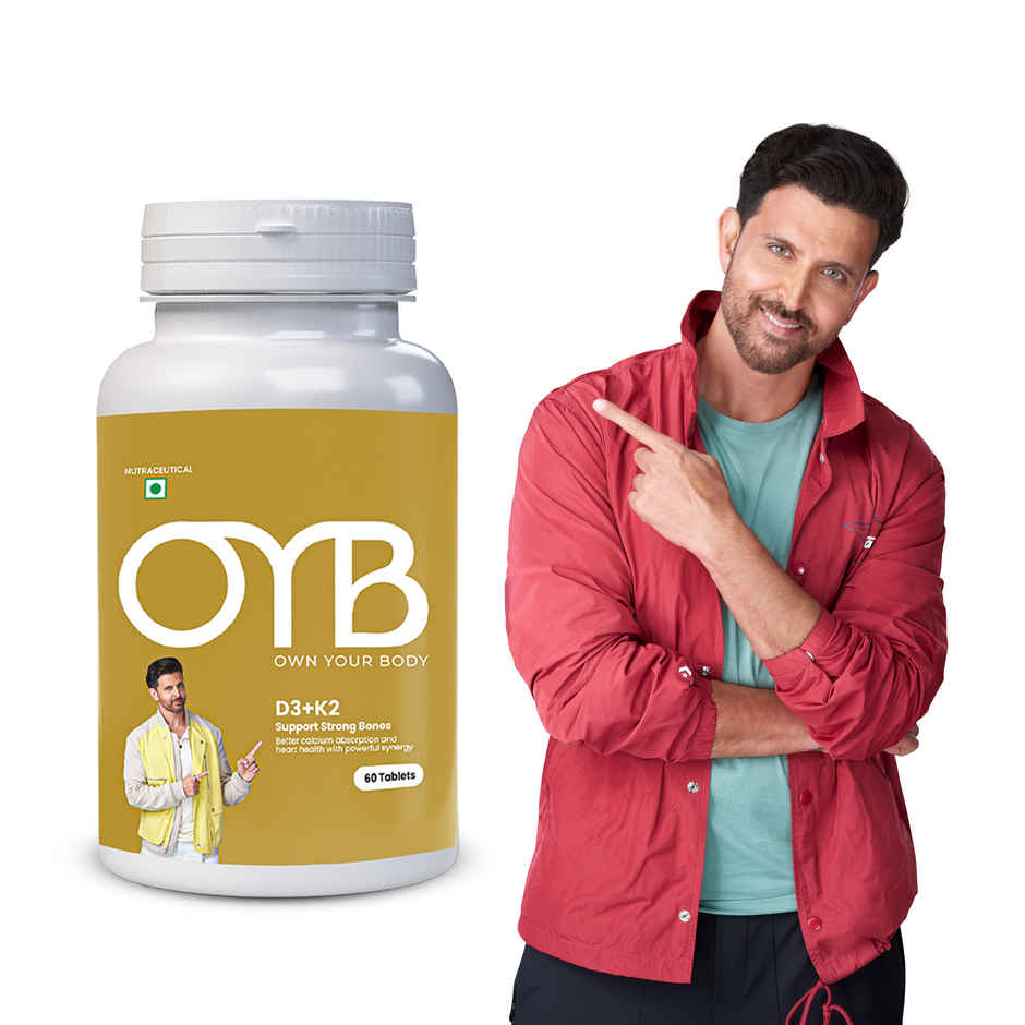 OYB D3 + K2 for Bone & Heart Health with D3, K2 MK-7 & Calcium