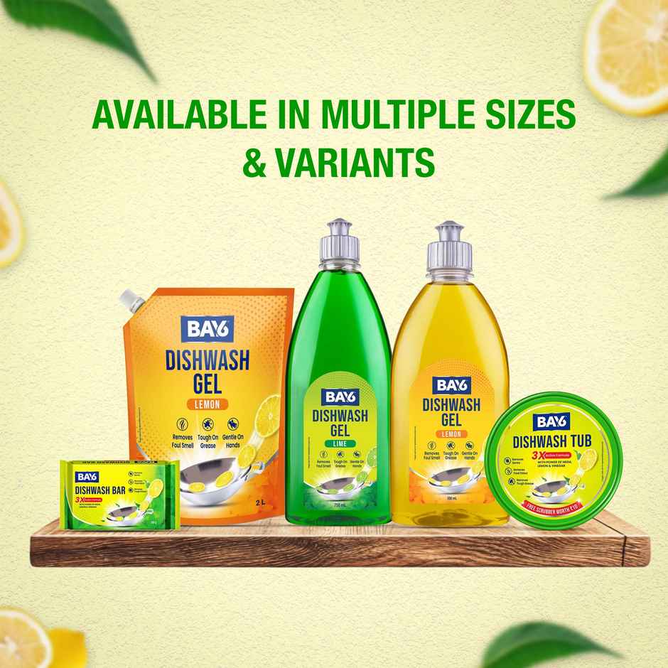 BAY6 Dishwash Bar 3X Power of Neem, Lemon & Vinegar
