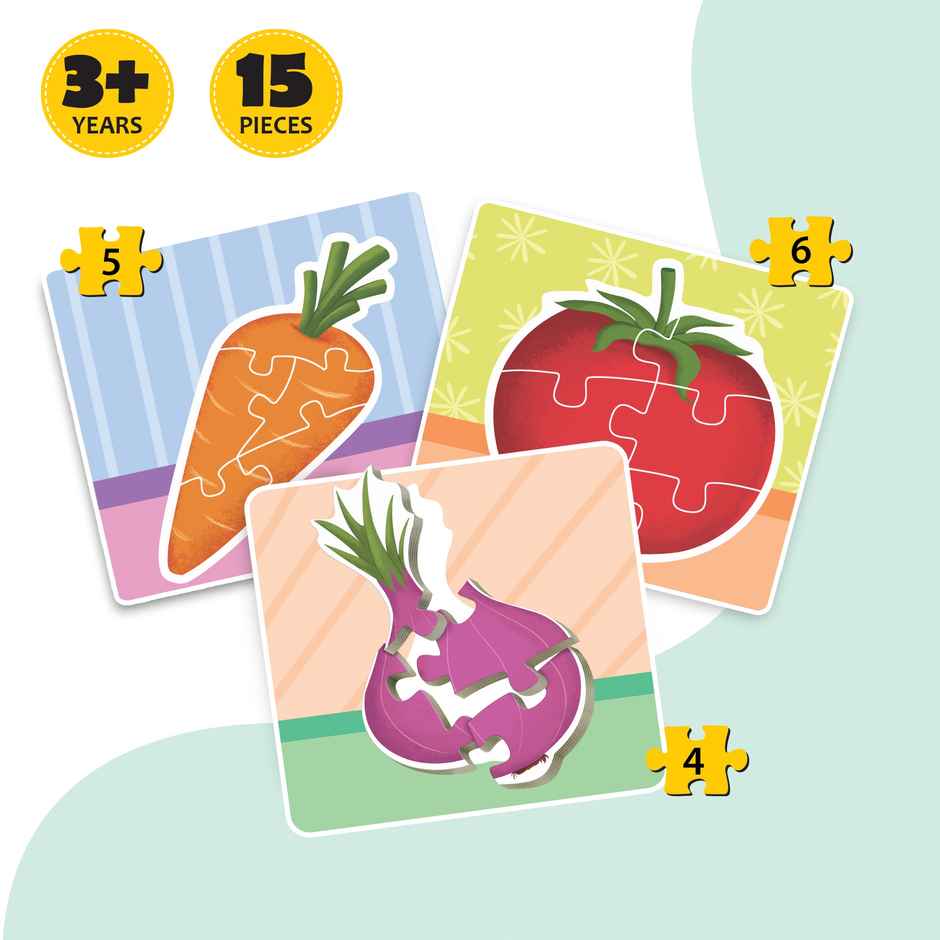 Little Berry Baby's First Puzzle Game: Vegetables - Fun & Educational Jigsaw Puzzle Set - Lb47
