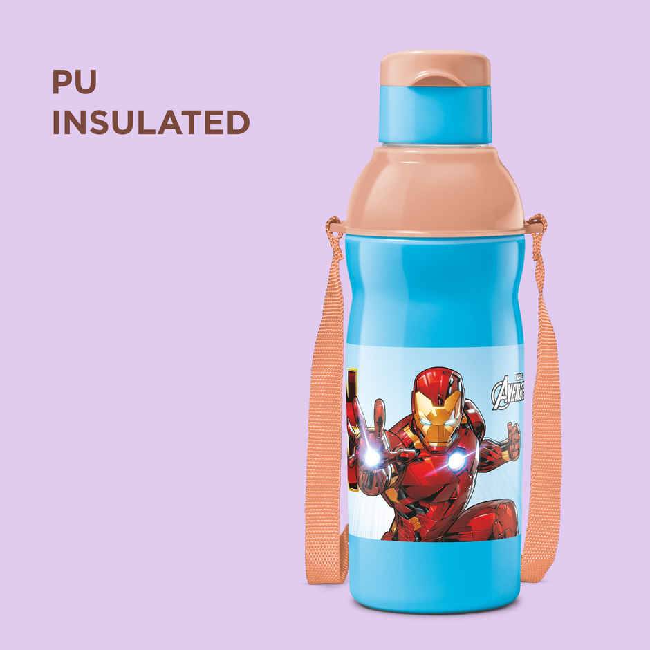 Milton Marvel Kool Elite 600 Insulated Bottle | 492 ml | Sky Blue | Iron Man