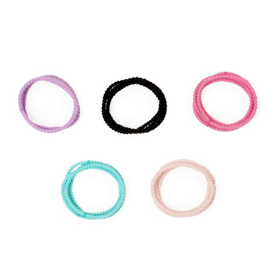 Bronson Professional 20 pcs Elastic Hair Rubber Bands Hair Ties Soft Stretchable Multicolor