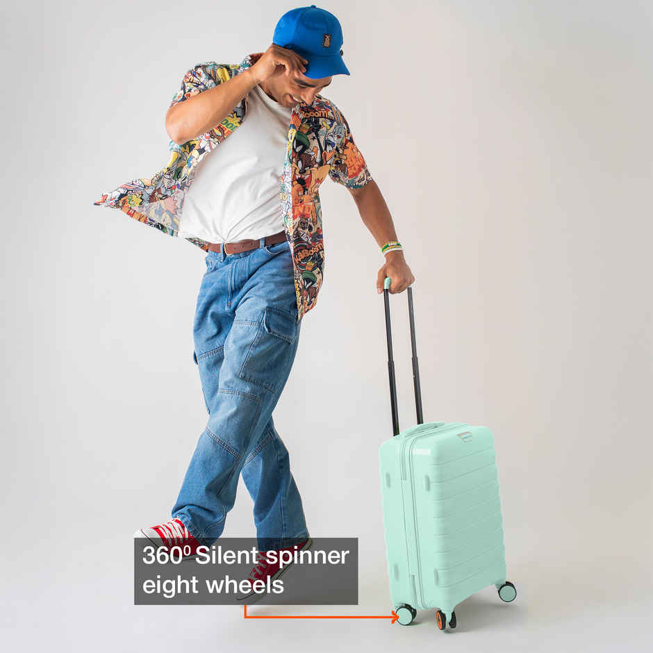 Nasher Miles Vienna Cabin Hard Sided Polypropylene- 20 Inch - 55 cm Trolley Bag- Cool Mint