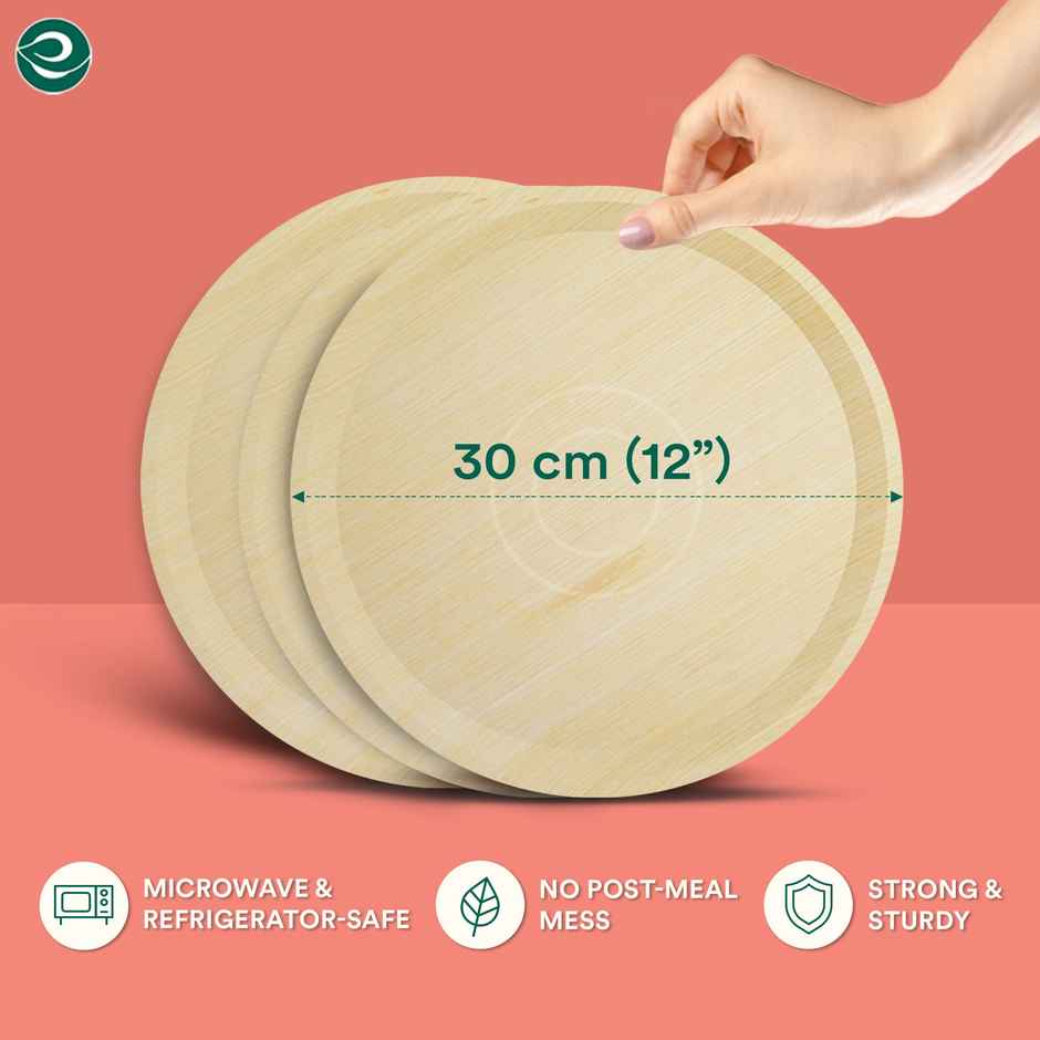 Palm Leaf Plate | Round | 12 inch | 10 Count | Eco Soul
