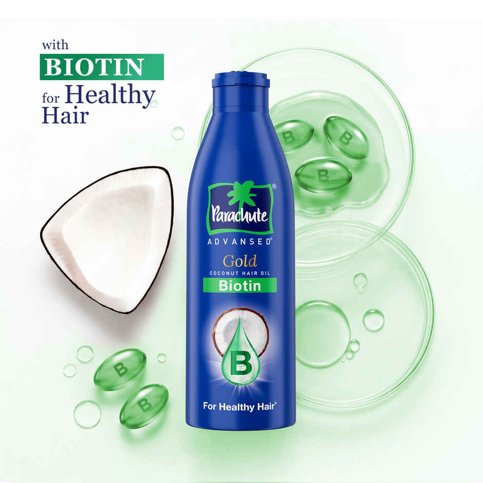 Parachute Advansed Biotin & Coconut Hair Oil | Deep Nourishment for Fuller Hair
