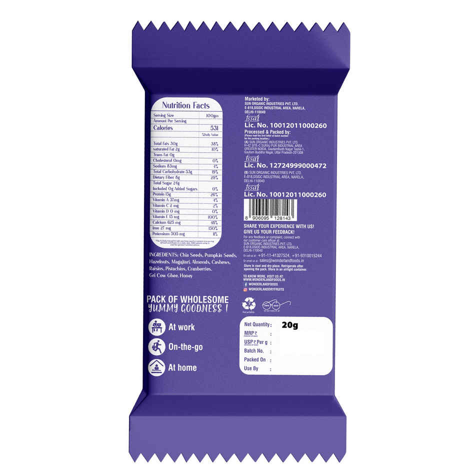 Wonderland Foods Vrat Protein Bites