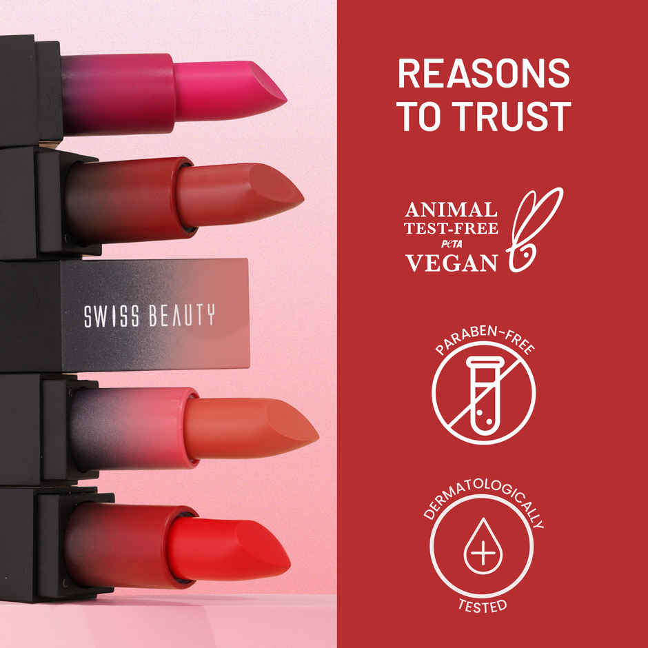Swiss Beauty HD Matte Lipstick | 22 Brandy Harrington