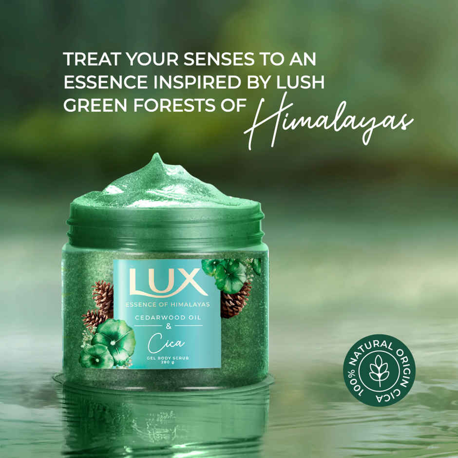 Lux Essence Of Himalayas Cedarwood Oil & Cica Gel Body Scrub