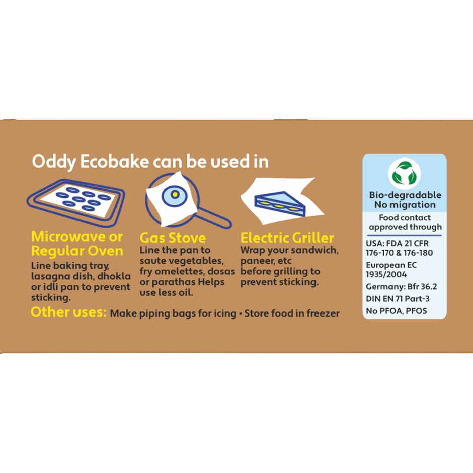 Oddy Ecobake+ Heavy Duty Coated Cooking Paper | 10 inch x 16 m