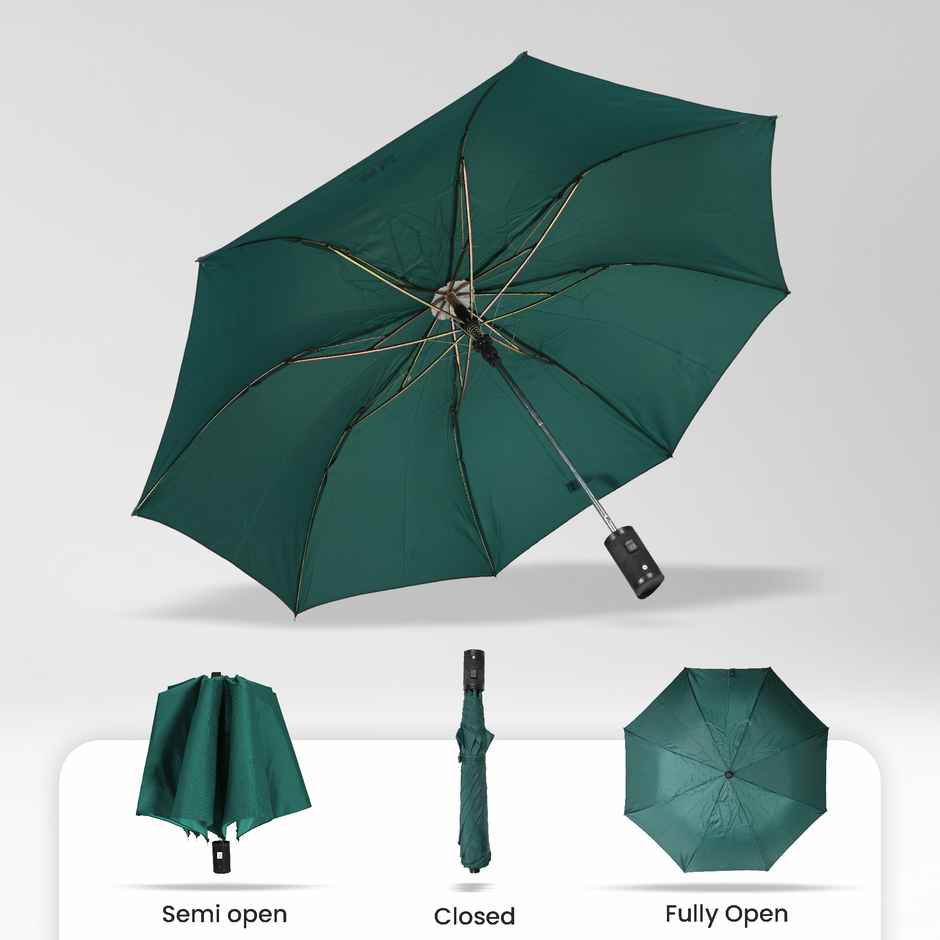 EUME Leatrix 21 Inch 2 Fold Auto-Open Umbrella | Green