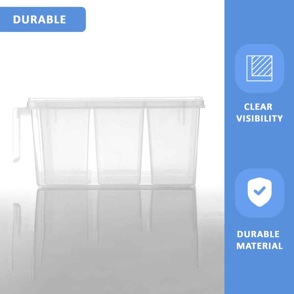 Kuber Industries Set of 8 Fridge Storage Boxes | Transparent Containers for Food & Vegetables