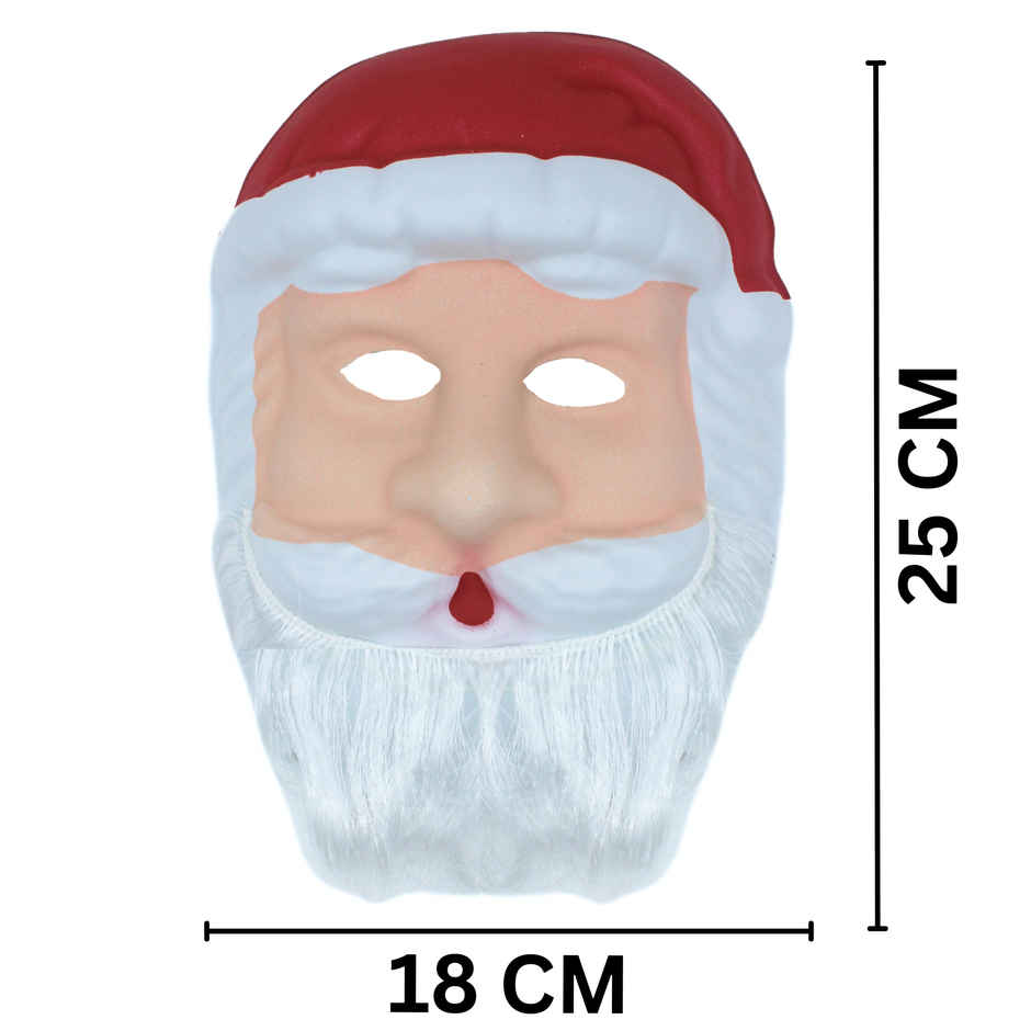 Santa Claus Face Mask With Attached Cap For Christmas Party | Se7en