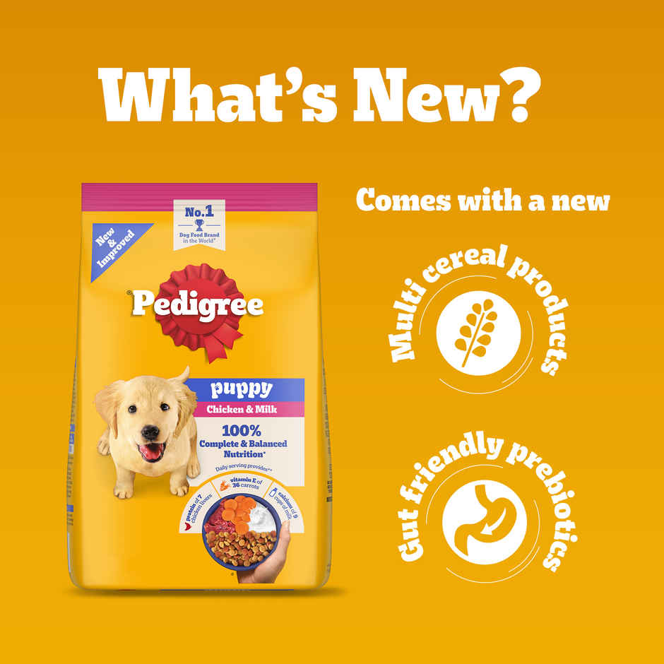 Pedigree Puppy Chicken & Milk Dry Dog Food Combo