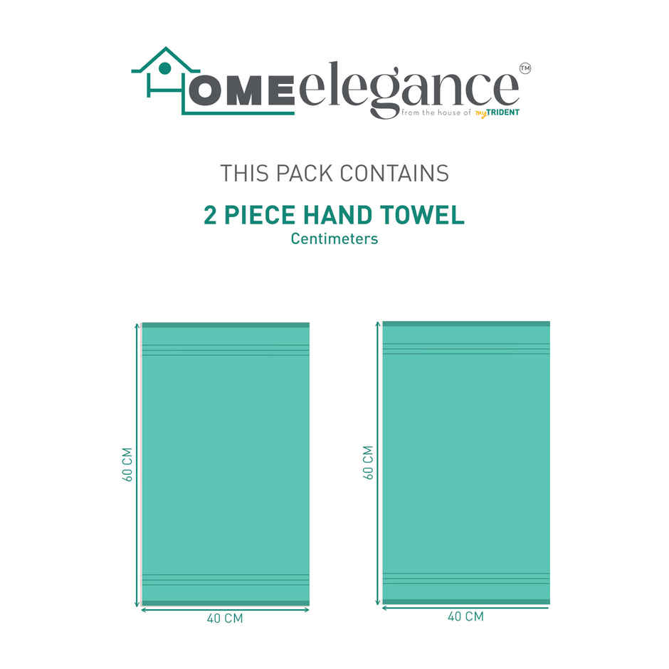 myTrident Comfort Living Cotton Hand Towel Set | Sea Green